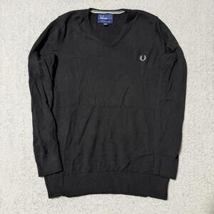 Fred Perry Merino Wool V-Neck Sweater Size S Men’s